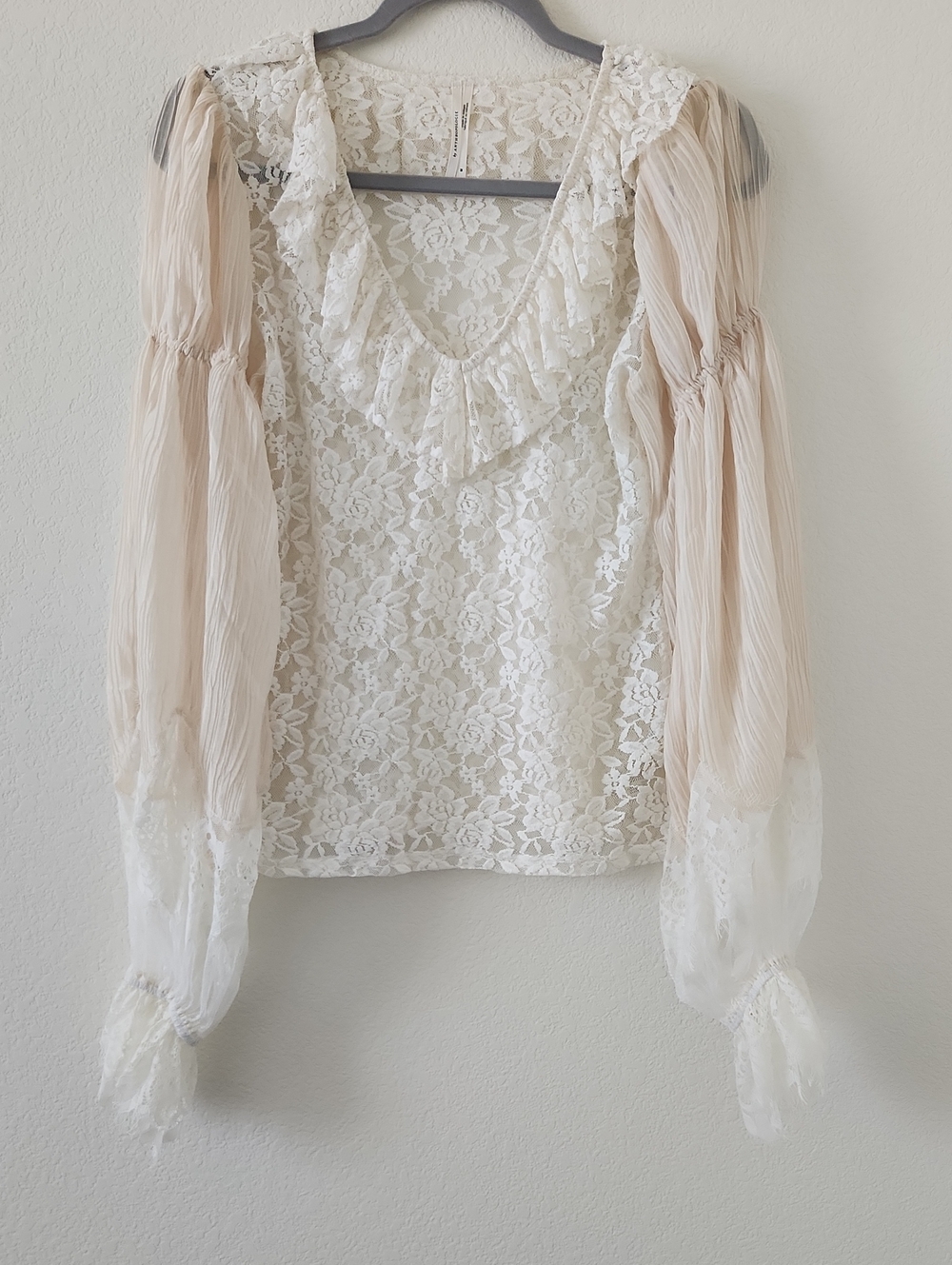 Anthropologie Lace Bodice Blouse